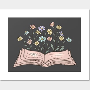 A book a day keeps reality away Wildflowers Book Lover Posters and Art